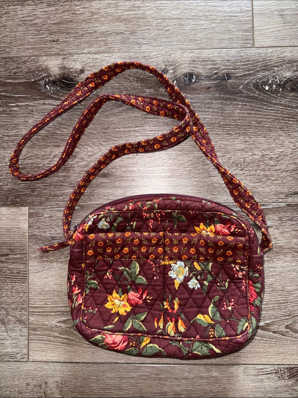 Quilted Floral Crossbody Bag